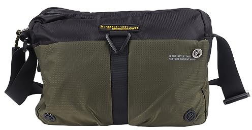 Green Man Messenger-Tasche Herren Oxford Wasserdicht Schultertasche | Vielseitige Crossbody mit Verstellbarem Riemen, Mehrere Fächer Organisieren Alltag