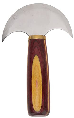 Lederrunde Kopfmesser hochwertiger vorderster Stahl Ergonomisch Griff Scharfe Schneide für Lederhandwerksexperten und Anfänger s L -Größe optional (Klein)