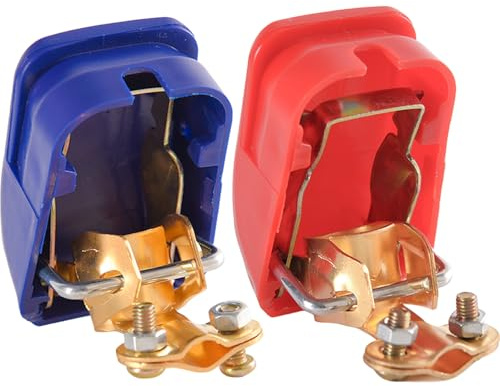 Universal Car Battery Quick Clamps,Battery Terminals Connector,Quick Release Car Battery Terminal Connectors,Leisure Battery Terminal for Car, Caravan, Motor home, Easy-to-Use Battery Clips