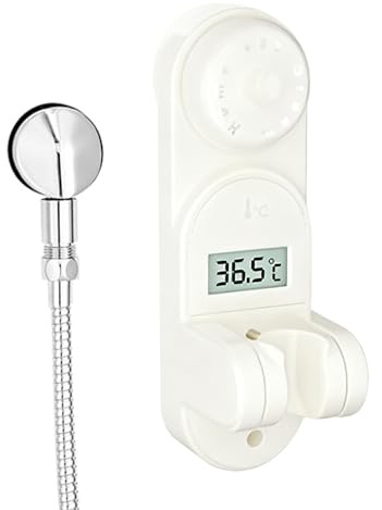 Duschkopfhalter | Saug-Einstellbarer Temperatur-Display, Wandhalterung für Duschstange, für Erwachsene, Senioren, Behinderte, Haus, Hotel, Appar