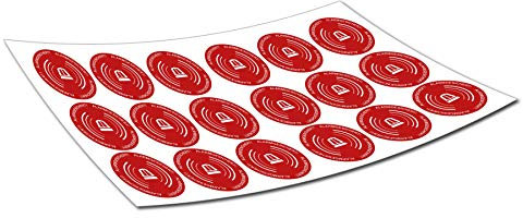 Aufkleber Alarmgesichert Warnaufkleber 18 Stück in 3 cm Sicherheitsaufkleber Alarmanlage