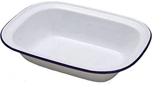 Ibili Fuente Rectangular 15 CM, Stainless Steel, Blanco y Azul, 18x14x4 cm