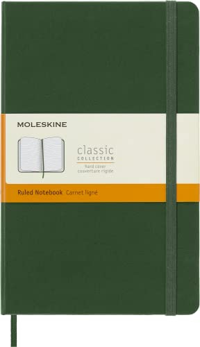 Moleskine Notizbuch mit linierten Seiten, Grün (Mirto), Groß, 13 x 21 cm