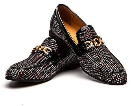 JITAI Mocassini Eleganti da Uomo Moda Scarpe Casual Scarpe Eleganti da Uomo, Nero 02, 45 EU (12 UK)