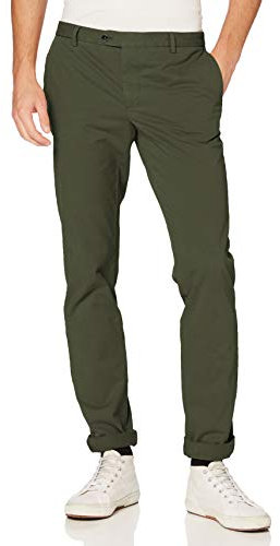 HACKETT LONDON Mens Core Kensington Pants, 695MOSS Green, 33W/34L