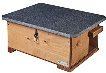Green Feathers Eco-Friendly Wooden Hedgehog House and Hibernation Shelter - Slopped Roof And Full Wood Floor - Waterproof, Rot-Proof And Predator Proof - Outdoor Garden Wildlife Habitat