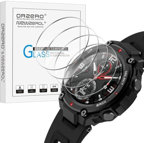 NEWZEROL 4 Stück Schutzfolie Kompatibel für Amazfit T rex 3/ Trex 3 Pro | [Blasenfrei] [Anti-Kratzer] [Vollständige Deckung] Hochauflösende Displayschutzfolie
