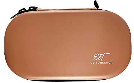 Elt EL TORCEDOR Cave à cigares Compact et de qualité supérieure - Compagnon de Voyage idéal pour cigares, Coupe-cigares et Briquet (Marron)