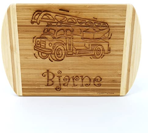 Frühstücksbrettchen Frühstücksbrett Stullenbrett Holzbrett Name Schriftzug Wunschtext Widmung Holz Brett Küchenbrett Brotbret Schneidebrett Schneidebrettchen Brotzeit (Feuerwehr, Groß)