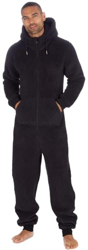 Undercover Mens Borg Onesie 31B1632 Black L-XL
