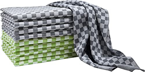 Erwin Müller Geschirrtuch 10er-Pack Baumwolle grün/grau Größe 45x70 cm
