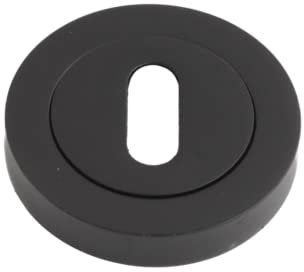 ONYX DESIGN Keyhole Escutcheon on Matt Black Keyhole Cover on Matt Black for Internal Doors for Security and Protection from Key Damage