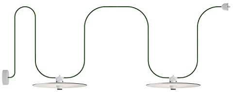 creative cables - Außenlichterkette EIVA IP65 mit Baldachin und 2 Lampenschirmen - Ohne Glühbirne, Weiß