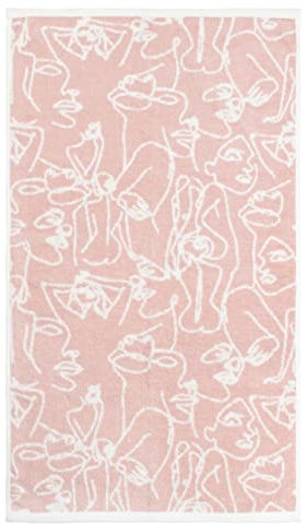 furn. Everybody Serviette de Toilette en Coton Rose poudré 50 x 85 cm