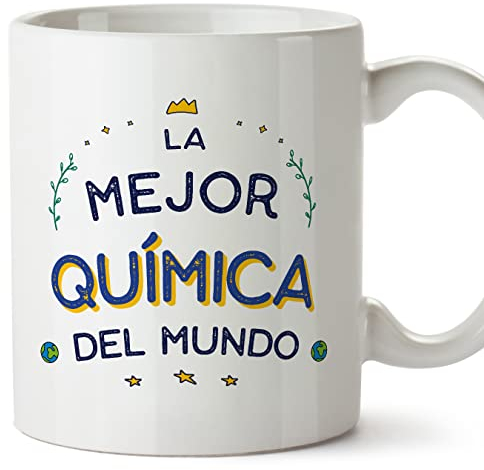 MUGFFINS Tazas para QUÍMICA mujer - En Español - Mejor del Mundo - 11 oz / 330 ml - Regalo original y divertido