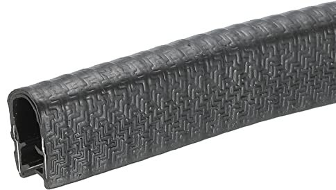 sourcing map Edge Trim Black U Shape Edge Protector Rubber with Steel Clips Fits 13/64-5/16 Edge 6.56Ft/2Meter Length Door Edge Guards