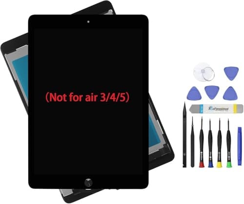 Écran LCD de rechange 9,7 pour iPad Air 2 2ème génération A1566 A1567 - Kit de réparation de qualité supérieure - Noir