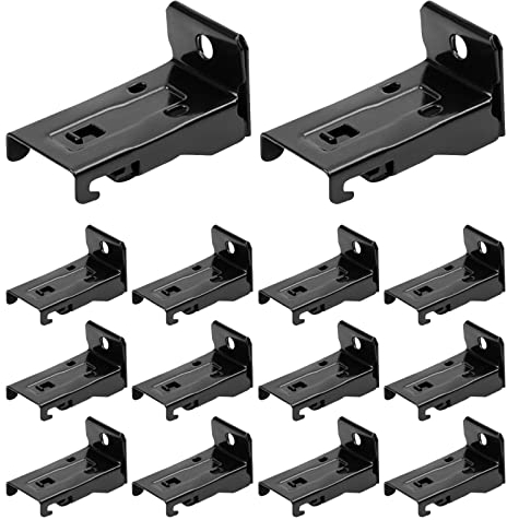 Deckenhalterung Halterungen für flexible Vorhangschiene, Vorhangschiene Installationszubehör Schwarz Kurve Vorhangschiene Halterung für Wandmontage oder Deckenmontage, Schwarz