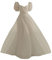 Linkay Kurzärmliges Chiffon-Hochzeitskleid für Damen Mascara Kleid