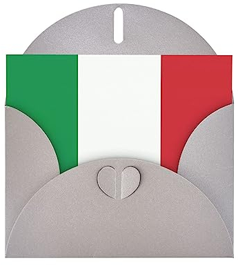 Grußkarte mit Italien-Flagge, hochwertiges Perlenpapier, 10,2 x 15,2 cm, für Geburtstagskarte, Party-Einladungskarte
