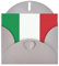 Grußkarte mit Italien-Flagge, hochwertiges Perlenpapier, 10,2 x 15,2 cm, für Geburtstagskarte, Party-Einladungskarte
