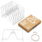 Neatly Made Hohe weiße Draht-Regal-Trennwände für Schrankorganisation – stabile und einfach aufzubauende Schrankregal-Trennwände mit zusätzlichem rotgoldenem Aufhänger (40,6 cm Drahtregale, 8er-Pack)