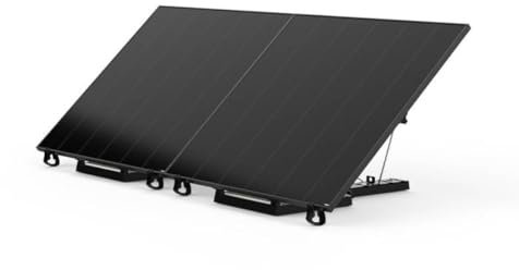 500W - Kit Panneaux Solaire Complet Plug and Play - Sol ou Mur - À Brancher sur Une Prise Domestique - Cable 5m - Prise et app Incluse - Esthétique Noir intégral - Compatible Mono et triphasé