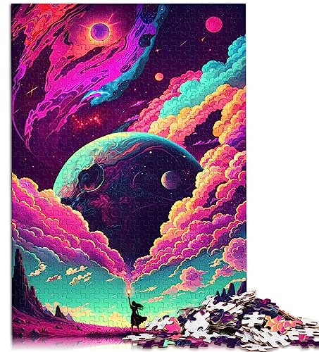 Buntes Kosmos-Galaxie-Puzzle für Erwachsene, 1000 Papppuzzles für Erwachsene, Geschenke, 26,9 x 37,9 cm