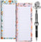Zuimei 2 Pack Magnetic Shopping List Pad&1 Magnetic Pen Clip 100 Tear Off Sheets Magnetic Grocery List Magnetic Notepad Magnetic Pen Holder for Fridge