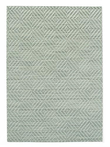 HENDI Platzset, Design: geometrisches Muster, Gewebte Struktur, Rutschfest, 450x300mm, PVC (vinyl), grün
