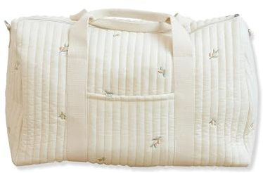 SONARIN Große Kapazität Stickerei Baby Wickeltasche,Leichte Reisetasche Handgepäck Wickel Umhängetasche Tragetasche Henkeltaschen Babytasche mit Schulterriemen(Olive)