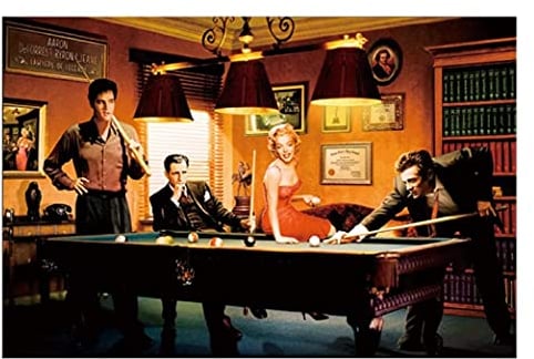 IGHSNZUH Jigsaw Puzzles 1000 Piecesmodern Classic Movie Poster Elvis Presley Humphrey Bogart For Adults Games Toys