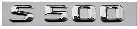 INPETS Chrom 3D ABS Kunststoff Kofferraum Hinten Buchstaben Abzeichen Emblem Aufkleber Aufkleber Kompatibel mit Mercedes Benz S Klasse S500