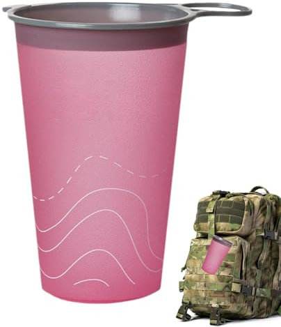 Tazze pieghevoli per viaggi, tazze da viaggio tazza d'acqua tazza da caffè, tazza da caffè pieghevole di grande diametro, tazza da caffè per corsa, escursionismo, ciclismo, arrampicata