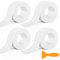 Nadinsta Nastro Sigillante Impermeabile, 4 Rotolo Bianco di Striscia Sigillante Impermeabile per WC, Striscia Calafataggio Water per Vasca, Doccia, Cucina,Toilette, Mobili (22mm x 3.2m)