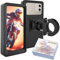 Ansolu Porta cellulare moto bici con custodia impermeabile Finestrino posteriore e fissaggio sicuro al manubrio Compatibile con telefoni cellulari fino a 7,5 Protezione completa e rotazione a 360°