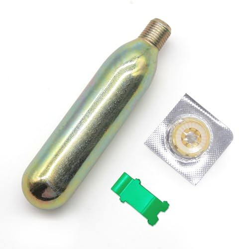 24 Gram CO2 Cartridge for Life Vest, Auto/Manual PFD Life Jacket Rearming Kit, Metal Cartridge for Life Jacket CO2 Cartridges, 24 Gram Co2 Cartridges 1/2 Thread, 1 Pack