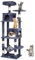 VEVOR Arbre à Chat, 160 cm, Tour d'escalade à Chats avec griffoir en sisal, 2 niches, hamac, perchoir supérieur, Plates-Formes de Saut, Balle Suspendue, pour activités d'intérieur Chats, Gris foncé