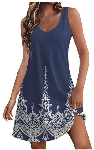 BGFIPAJG Abito Estivo Donna Lilla per Mare Corti Colorati Eleganti Taglie Forti in Pizzo Lunghi