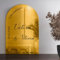 Pahdecor Panneau de mariage personnalisable en acrylique – Panneau de mariage miroir doré, panneau de fête prénuptiale, panneau de cérémonie et de réception, ajoutez les noms des jeunes mariés l'heure