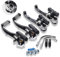 CNCLOL Bike V Brake Set, Bicycle V Brake for Front& Rear, V Brake Caliper For Road Bike/Mountain Bike/MTB/BMX.55 Black