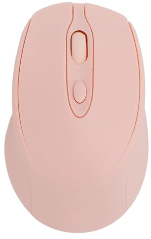 GOWENIC Schnurlose Maus, Computermaus für PC mit USB-Empfänger, 800 DPI, 1200 DPI, 1600 DPI Einstellbare DPI, Leise Wiederaufladbare Maus für Telefon, Laptop, PC (PINK)