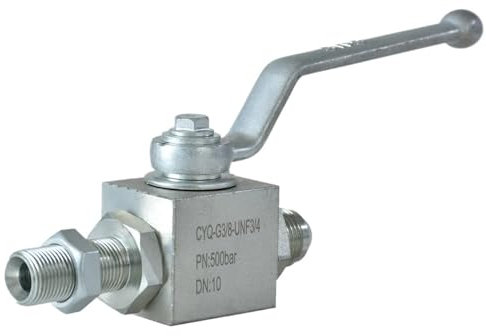 QZROPXOH Durchgangs-Schottmembran-Hochdruckkugelhahn Kohlenstoffstahl verzinkt Trennwand Hydraulikkugelhahn(DN10)