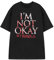 My Chemical Romance Unisex Black Graphic Tee | I'm Not Okay Band T-Shirt | Short Sleeved Emo Apparel | Alternative Rock Music Top for Men and Women | Retro Punk Merchandise Fan Gift