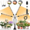 ANPSSSEN Lampada per piante con 80 LEDs, lampada per coltivazione indoor, luce per piante da appartamento a spettro completo con timer 3/9/12h, 3 modalità di illuminazione per verdure