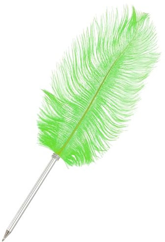PATIKIL 30cm/12 Feder Kugelschreiber, 1 Stück Tinte Vintage Federkiel Stift Veredelt Tauchstift für Kalligrafie Schreiben Unterschrift Hochzeitsgeschenk, Grün