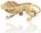 Trends for living Glänzende Löwen-Dekofigur in Gold, 2 Varianten, 15 cm Höhe (30x13 cm (stehend))