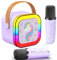 Karaoke Machine for Children With 2 Microphones, Wireless Bluetooth Speaker, Unicorn Gifts for Girls, 3-12 Year Old Girls, Birthday Presents, Microphone For Children's Toys（Purple）