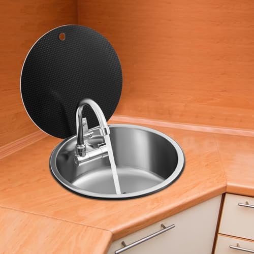 RV Camping Spüle mit Deckel RV Hand Wash Becken Waschbecken RV-Küchenspüle mit Klapphahn für RV Caravan Camper Wohnmobil