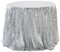 Blausky Pailletten Tischdecken,Glitter Tischdecke,Tischläufer Glitzer Stoff,Pailletten Stoff,Sparkly Tischdekoration für Weihnachten Hochzeit Party Drinnen und Draußen,Silber,rund150cm